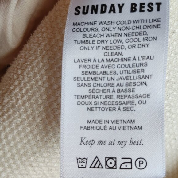 WOMEN'S ARITZIA SUNDAY BEST OVERSIZED IVORY SHERPA HOODIE MEDIUM - Picture 13 of 13